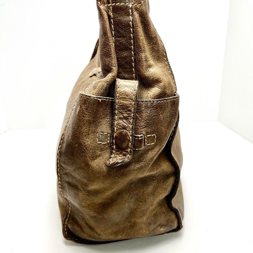 Frye Distressed Tan Leather Hobo Bag - Picture 15 of 16